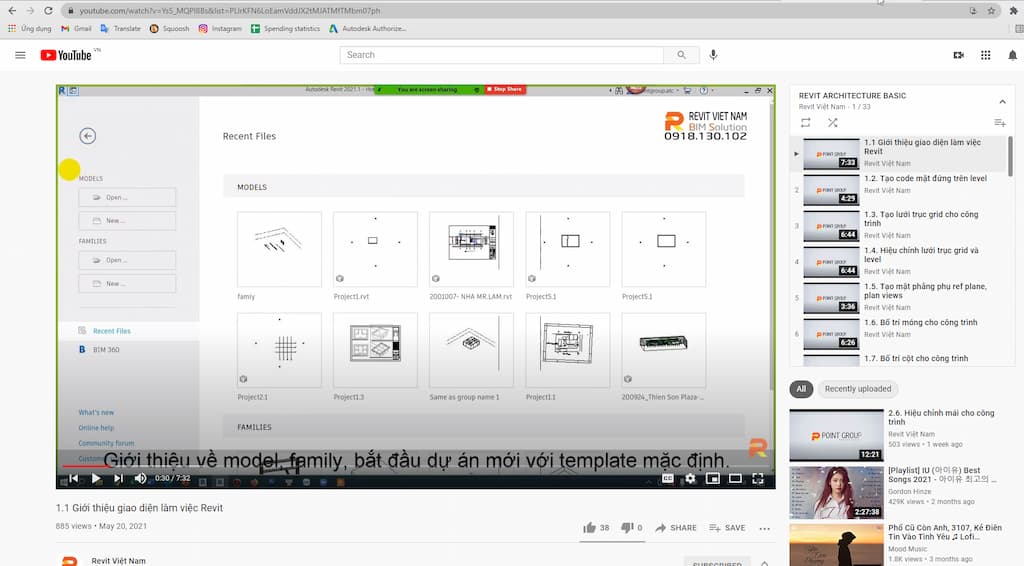 lớp học Revit online miễn phí