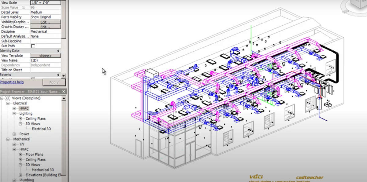 Revit Mep Rrender Lợi ích của việc Combine MEP Revit so với CAD